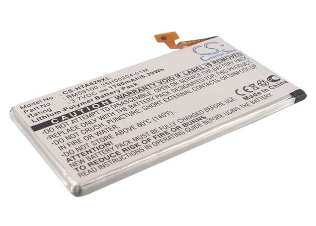 Battery For Htc Windows Phone 8s, Pm59100, A620e 3.7v, 1700mah - 6.29wh Batteries for Electronics Cameron Sino Technology Limited   