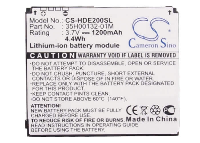 Battery For Htc Zoom 2, Dragon, Pb99100 3.7v, 1200mah - 4.44wh Batteries for Electronics Cameron Sino Technology Limited   