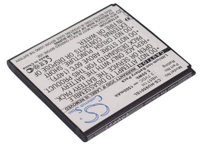 Battery For Huawei Ascend D Lte, U9501l, Ascend D 3.7v, 1500mah - 5.55wh Batteries for Electronics Cameron Sino Technology Limited (Suspended)   