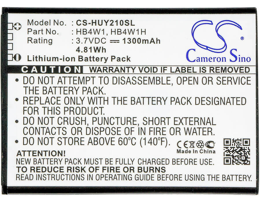 Battery For Huawei Ascend Y210, Ascend Y210c, Ascend Y210-0151 3.7v, 1300mah - 4.81wh Mobile, SmartPhone Cameron Sino Technology Limited   