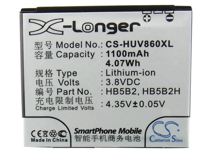 Battery For Huawei C5900, C5990, C6000 3.7v, 1100mah - 4.07wh Batteries for Electronics Cameron Sino Technology Limited   