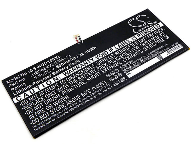 Battery For Huawei, D-01h, Dtab, M2-a04l, Mediapad M2 10.1 Lte 3.8v, 6000mah - 22.80wh Tablet Cameron Sino Technology Limited   