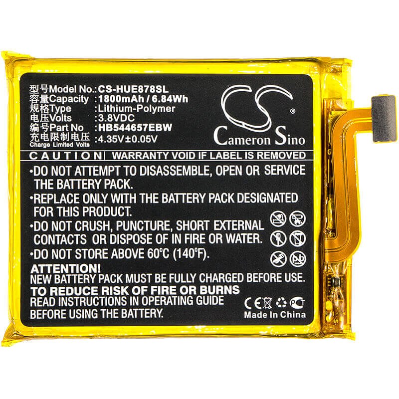 Battery For Huawei, E5878 3.8v, 1800mah - 6.84wh Hotspot Cameron Sino Technology Limited   