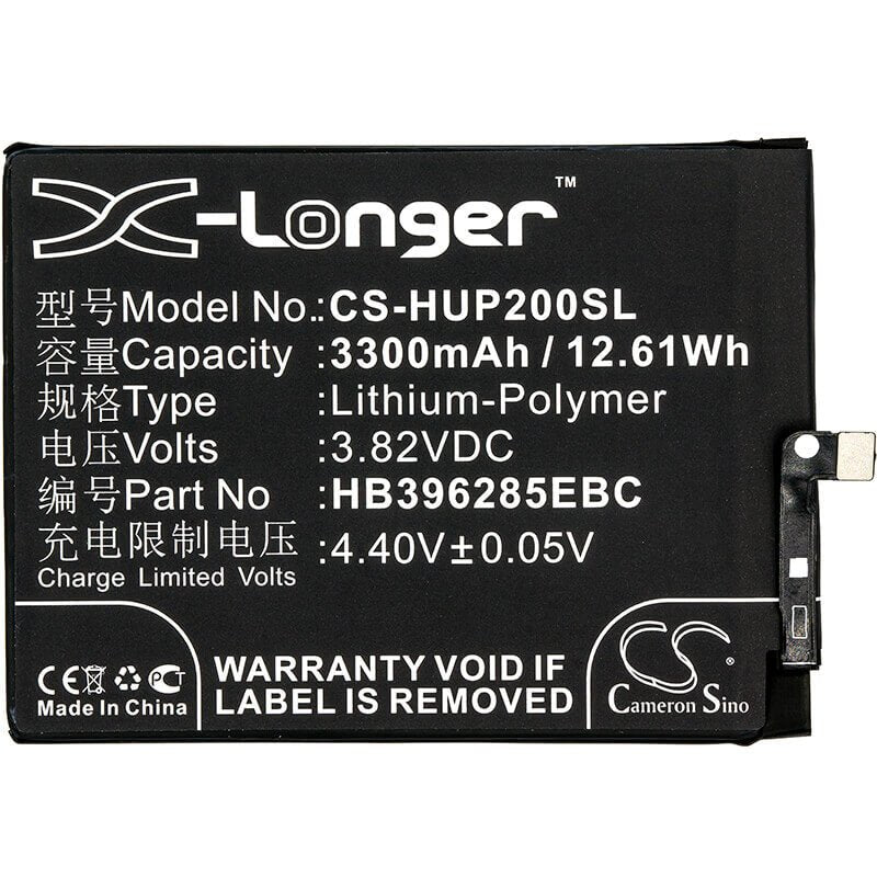 Battery For Huawei, Emily, Eml-al00, Eml-l09 3.82v, 3300mah - 12.61wh Batteries for Electronics Cameron Sino Technology Limited   