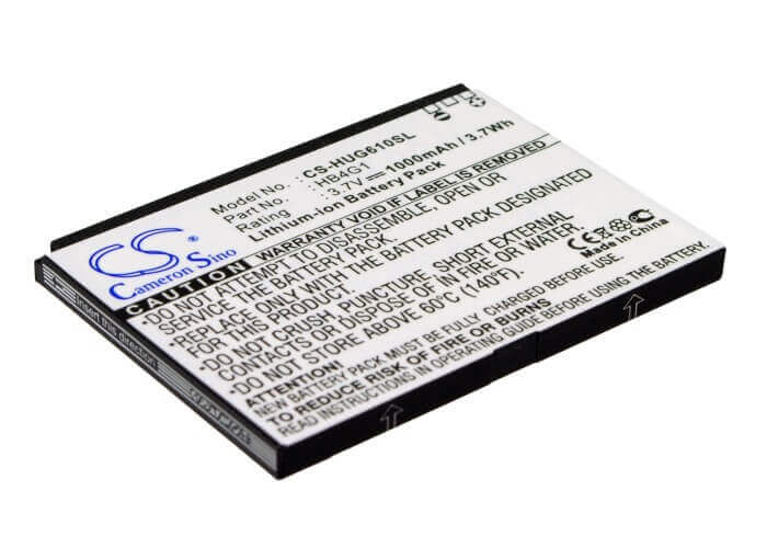 Battery For Huawei G6610, G6610v, Para Claro 3.7v, 1000mah - 3.70wh Batteries for Electronics Cameron Sino Technology Limited   