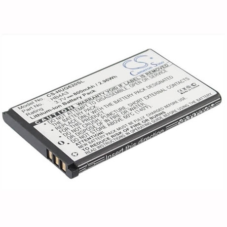 Battery For Huawei G6620, T1201, T1209 3.7v, 800mah - 2.96wh Batteries for Electronics Cameron Sino Technology Limited   