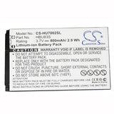 Battery For Huawei G7002, C288s, C2205 3.7v, 800mah - 2.96wh Batteries for Electronics Cameron Sino Technology Limited   