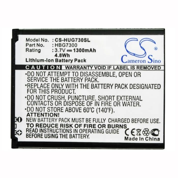 Battery For Huawei G7300 3.7v, 1300mah - 4.81wh Batteries for Electronics Cameron Sino Technology Limited   