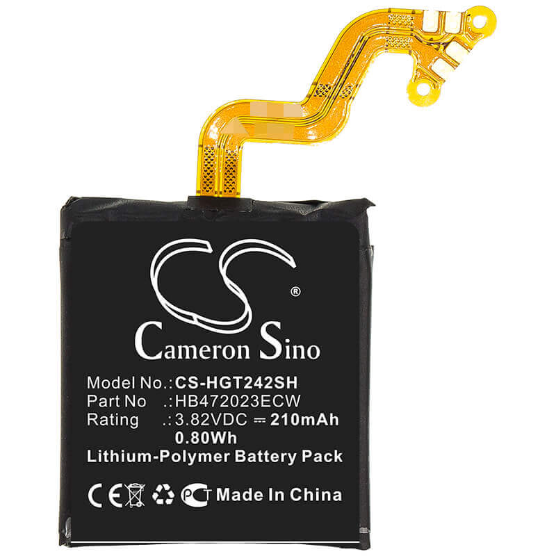 Battery For Huawei, Gt2 42mm 3.82v, 210mah - 0.80wh Smartwatch Cameron Sino Technology Limited   