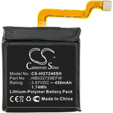 Battery For Huawei, Gt2 Pro 3.87v, 450mah - 1.74wh Smartwatch Cameron Sino Technology Limited   