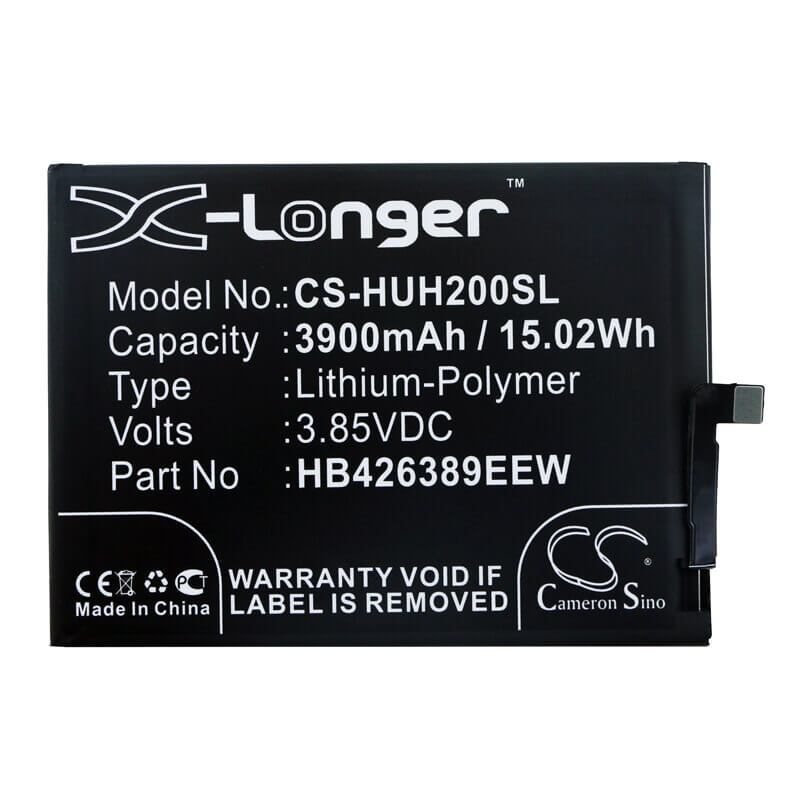 Battery For Huawei, Honor 20 Lite, Honor 20 Youth, Lra-al00 3.85v, 3900mah - 15.02wh Batteries for Electronics Cameron Sino Technology Limited   