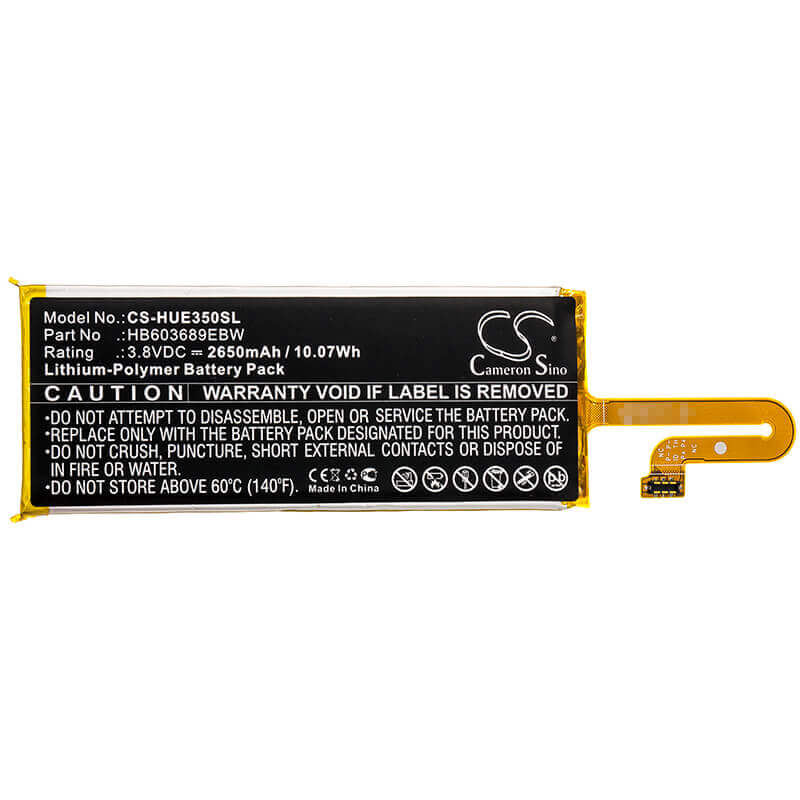 Battery For Huawei, Hwd35, Speed Wi-fi Next W04 3.8v, 2650mah - 10.07wh Hotspot Cameron Sino Technology Limited   