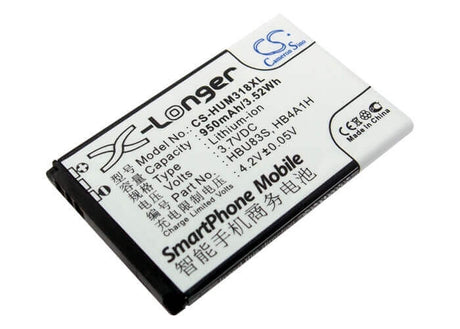 Battery For Huawei Hwm636, Hwm636-r, M318 3.7v, 950mah - 3.52wh Batteries for Electronics Cameron Sino Technology Limited   