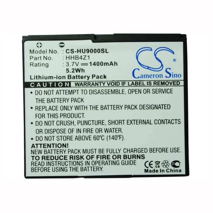 Battery For Huawei Ideos X6, Ideos U9000, X6 3.7v, 1400mah - 5.18wh Batteries for Electronics Cameron Sino Technology Limited   