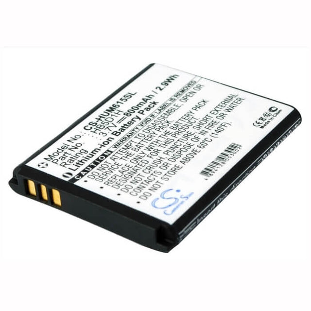 Battery For Huawei M615, Pillar M615, M635 3.7v, 800mah - 2.96wh Batteries for Electronics Cameron Sino Technology Limited   