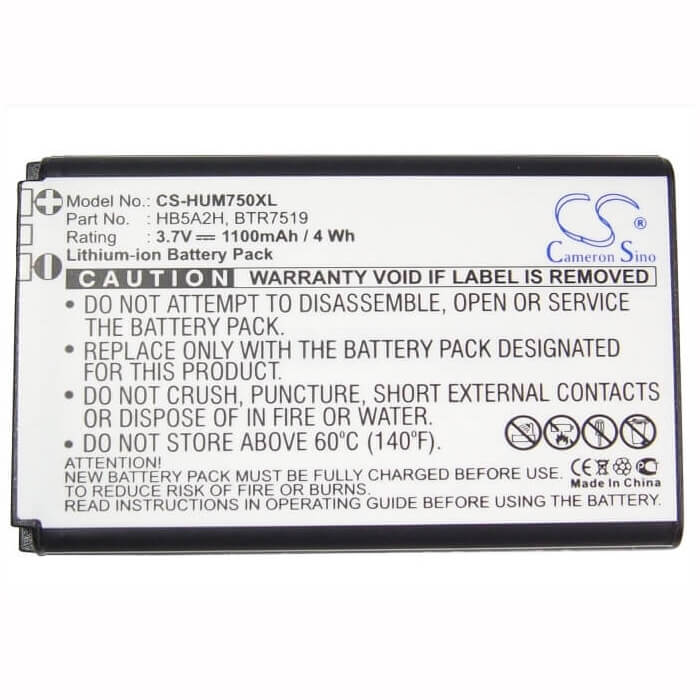 Battery For Huawei M750, U7519, M228 3.7v, 1100mah - 4.07wh Batteries for Electronics Cameron Sino Technology Limited   