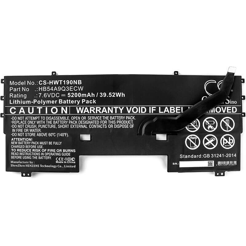 Battery For Huawei, Matebook X, Wt-w09, Wt-w19 7.6v, 5200mah - 39.52wh Notebook, Laptop Cameron Sino Technology Limited (Suspended)   