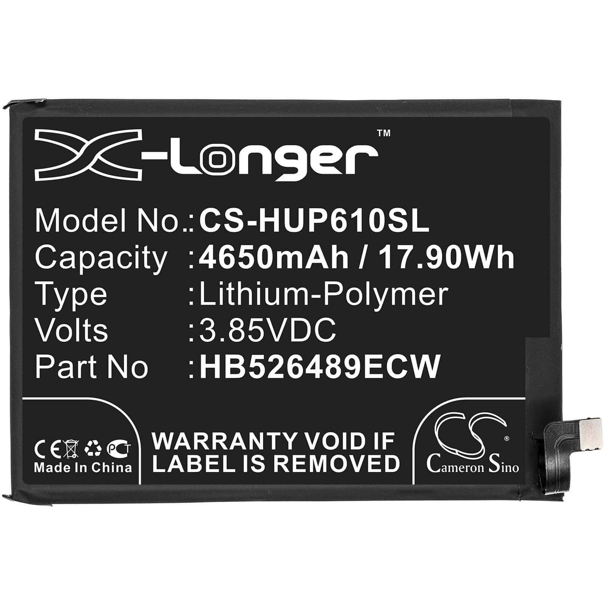 Battery For Huawei, Med-l29, Med-l29n, Med-lx9 3.85v, 4800mah - 18.48wh Batteries for Electronics Cameron Sino Technology Limited   