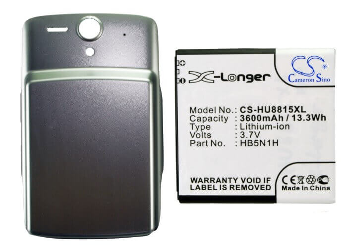 Battery For Huawei U8815, Ascend U8815 Silver Back Cover 3.7v, 3600mah - 13.32wh Batteries for Electronics Cameron Sino Technology Limited   