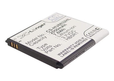 Battery For Huawei U8832, U8832d, U8520 3.7v, 2050mah - 7.59wh Batteries for Electronics Cameron Sino Technology Limited   