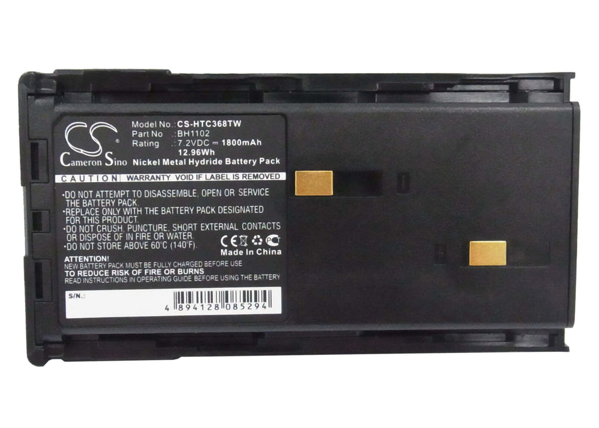 Battery For Hyt Tc-368, Tc-368s 7.2v, 1800mah - 12.96wh Two-Way Radio Cameron Sino Technology Limited   