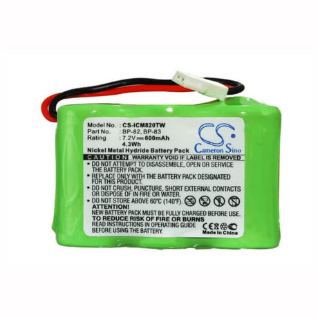 Two-Way Radio Battery For Icom Ic-24at, Ic-24et, Ic-25ra 7.2v, 600mah - 4.32wh Two-Way Radio Cameron Sino Technology Limited   