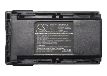 7.4V, Li-ion, 2500mAh, Two-Way Radio battery fits Icom, Bj-2000, Ic-4011, Ic-a14, 18.5Wh