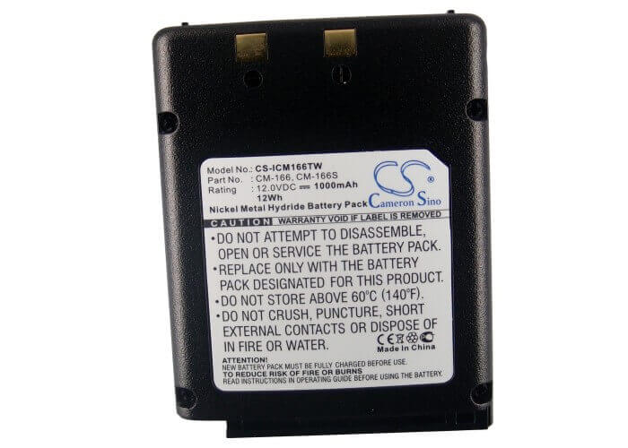 Battery For Icom Ic-a3, Ic-a3e, Ic-a22 12.0v, 1000mah - 12.00wh Two-Way Radio Cameron Sino Technology Limited   