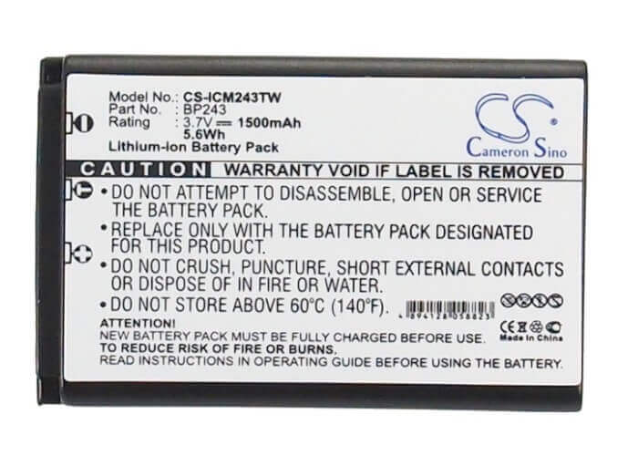 Battery For Icom Ic-e7, Ic-p7, Ic-p7a 3.7v, 1500mah - 5.55wh Two-Way Radio Cameron Sino Technology Limited   