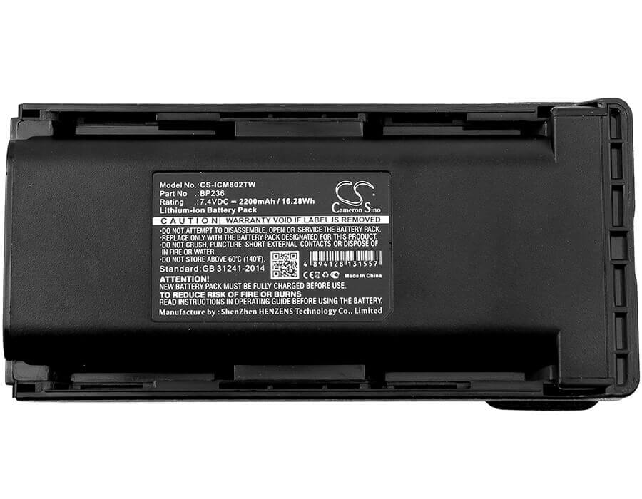 Battery For Icom, Ic-f70, Ic-f70d, Ic-f70ds, Ic-f70dst, Ic-f70s, Ic-f70t 7.4v, 2200mah - 16.28wh Two-Way Radio Cameron Sino Technology Limited   