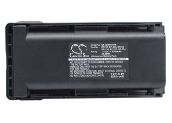 7.4V, Li-ion, 3240mAh, Two-Way Radio battery fits Icom, Bp235, Ic-f70, Ic-f70d, 23.98Wh