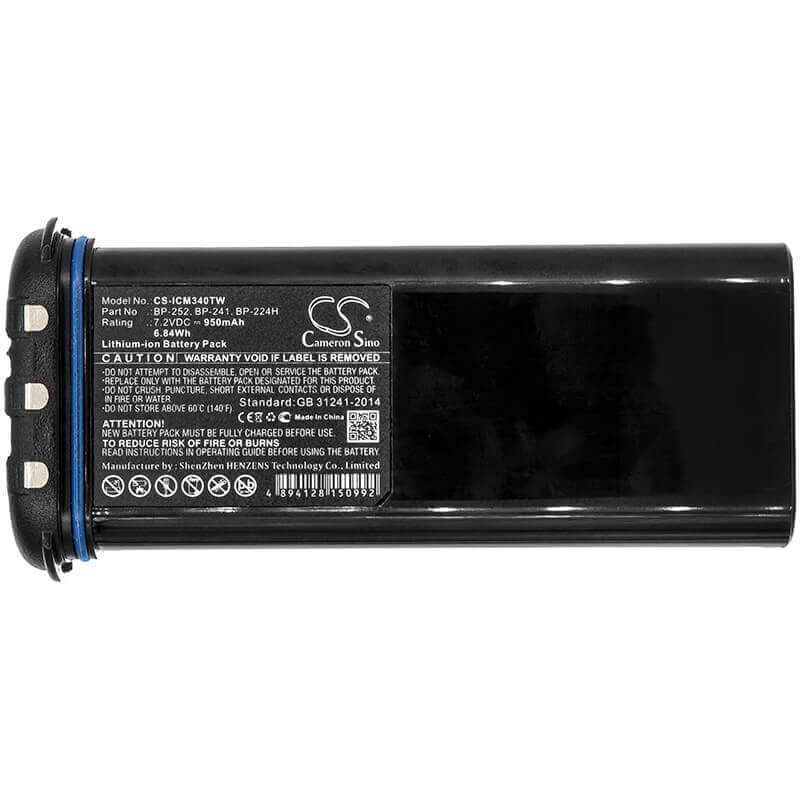 Battery For Icom, Ic-gm1600, Ic-gm1600e, Ic-m21 7.2v, 950mah - 6.84wh Two-Way Radio Cameron Sino Technology Limited   