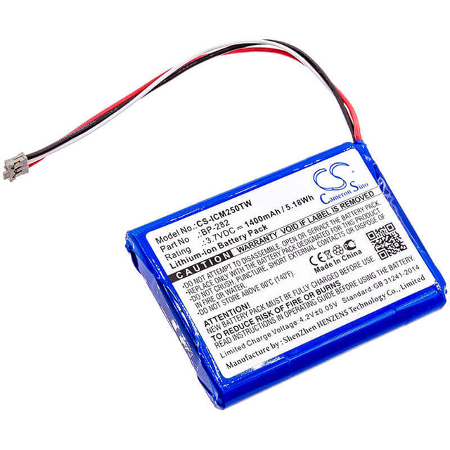 Battery For Icom, Ic-m25, 3.7v, 1400mah - 5.18wh Two-Way Radio Cameron Sino Technology Limited   