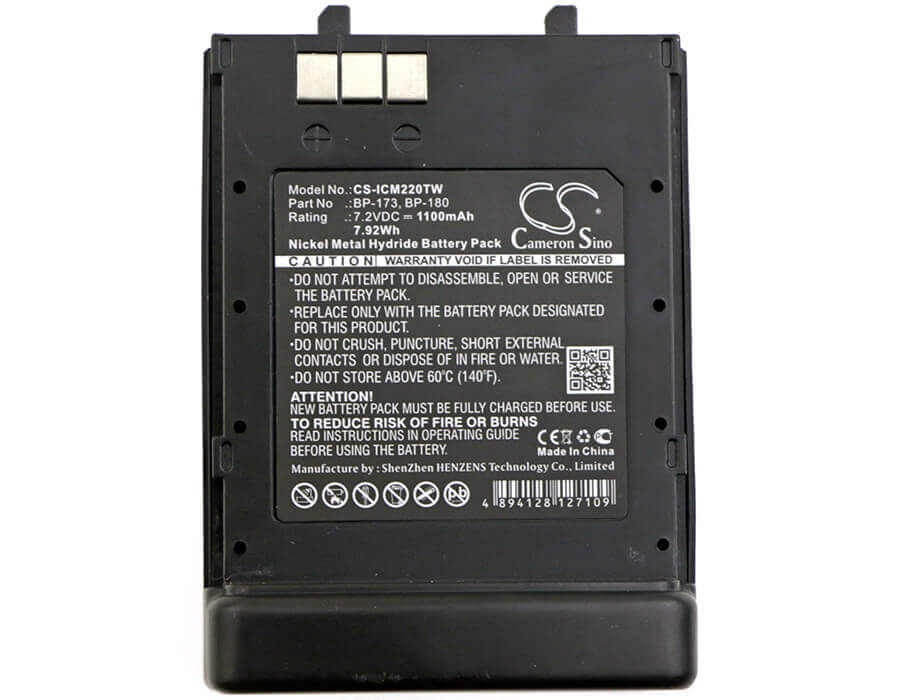 Battery For Icom Ic-t7, Ic-t7a, Ic-t7h 7.2v, 1100mah - 7.92wh Two-Way Radio Cameron Sino Technology Limited   