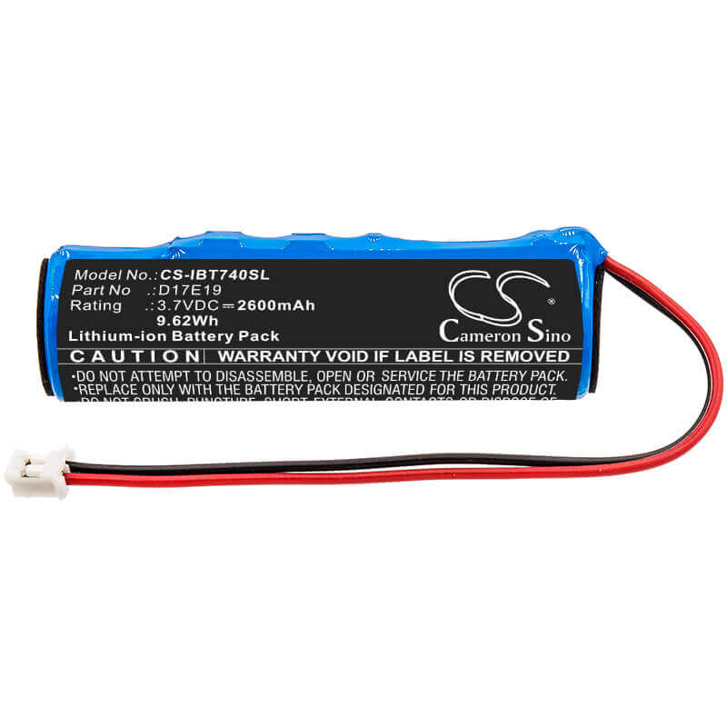 Battery For Ihome, Ibt74 3.7v, 2600mah - 9.62wh Speaker Cameron Sino Technology Limited   