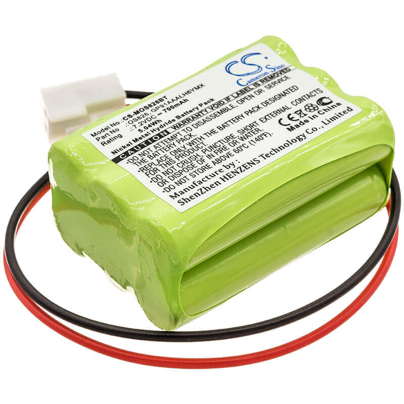 Ni-MH, Alarm Battery For Infinite, Prime Wes Siren, Marmitek, Proguard Os826 Siren 7.2v, 700mah - 5.04wh Alarm System Cameron Sino Technology Limited   