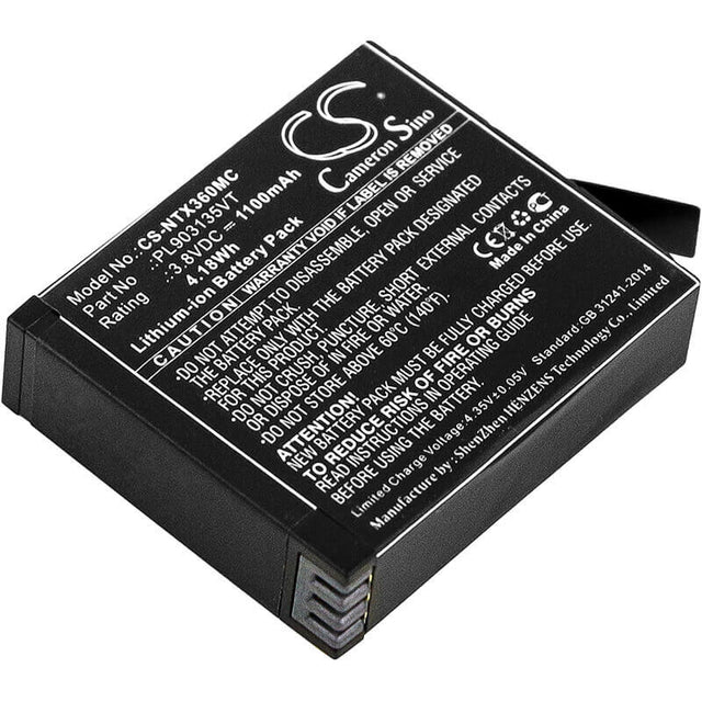 Battery For Insta360, One X 3.8v, 1100mah - 4.18wh Camera Cameron Sino Technology Limited   