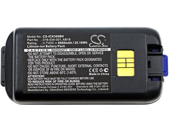Barcode Scanner Battery For Intermec, Ck3, Ck3a, Ck3c, Ck3c1, Ck3n, Ck3n1 3.7v, 6800mah - 25.16wh