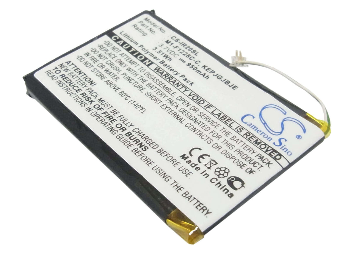 Battery For Iriver Clix Plus, U20, Rei-iriverclix2 3.7v, 950mah - 3.52wh Media Player Cameron Sino Technology Limited   