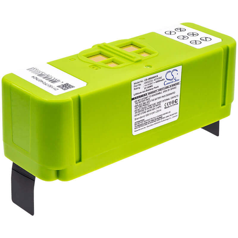 Battery For Irobot, Roomba 614, Roomba 615, Roomba 640 14.4v, 4000mah - 57.60wh Batteries for Electronics Cameron Sino Technology Limited   