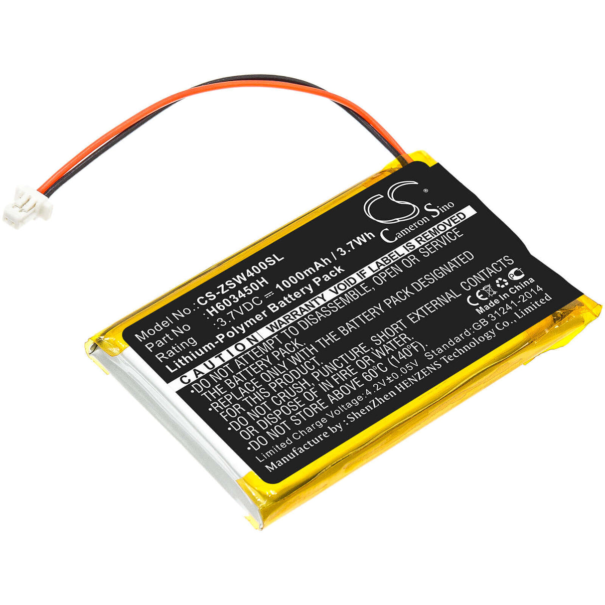 Battery For Izzo Swami 4000, Swami 4000 Golf Gpsa43094, 3.7v, 1000mah - 3.70wh GPS, Navigator Cameron Sino Technology Limited   