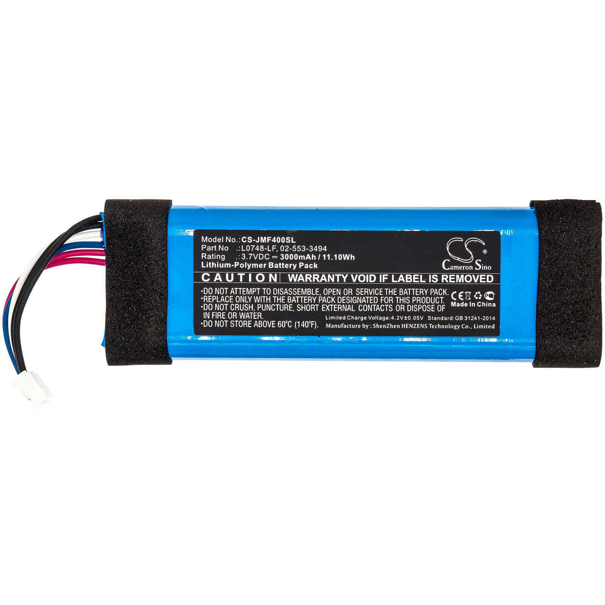 Battery For Jbl, Flip Essential 3.7v, 3000mah - 11.10wh Batteries for Electronics Cameron Sino Technology Limited   