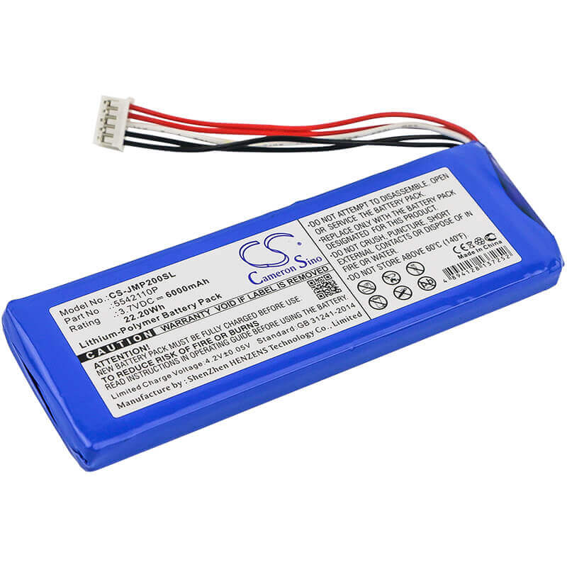 Battery For Jbl, Pulse 2, Pulse Ii, Pulse2blkus 3.7v, 6000mah - 22.20wh Batteries for Electronics Cameron Sino Technology Limited   