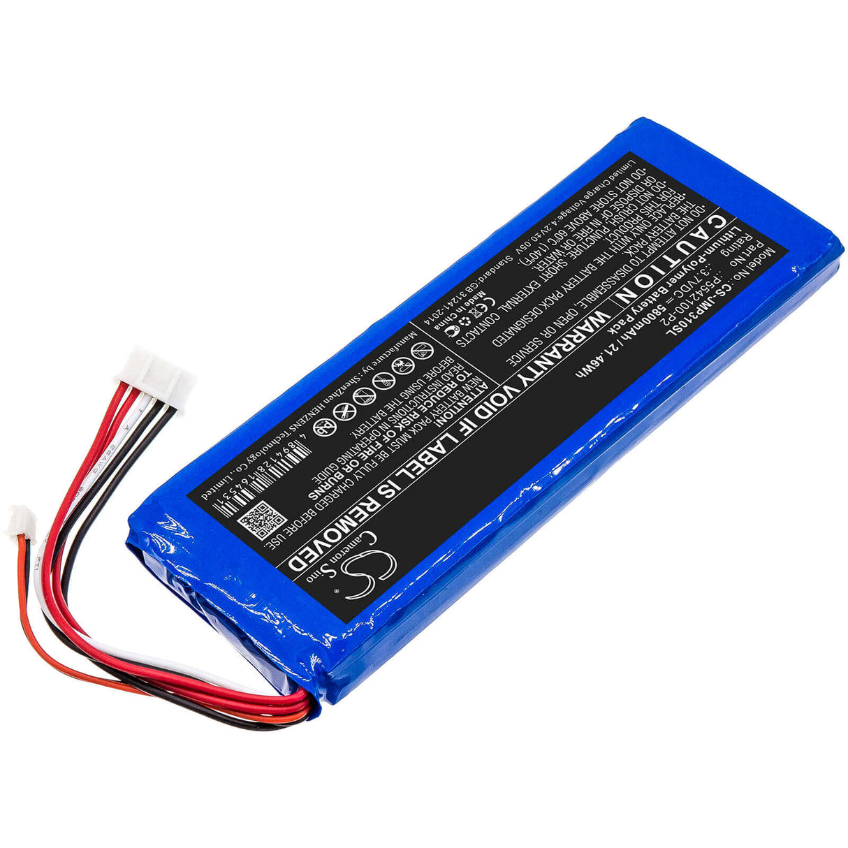 Battery For Jbl, Pulse 3 Version 2 3.7v, 5800mah - 21.46wh Speaker Cameron Sino Technology Limited   