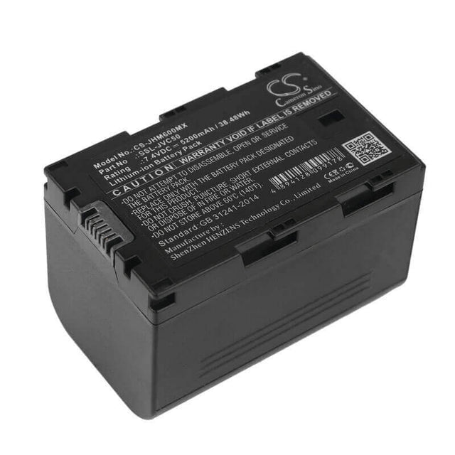 Battery For Jvc Gy-hm200, Gy-hm600, Gy-hm600e, Gy-hm600ec, 7.4v, 6600mah - 48.84wh Camera Cameron Sino Technology Limited   