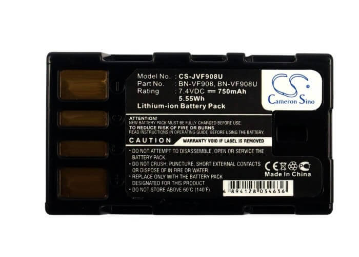 Battery For Jvc Gz-x900, Gz-x900ek, Gz-x900u, Gz-ex575, 7.4v, 750mah - 5.55wh Camera Cameron Sino Technology Limited   