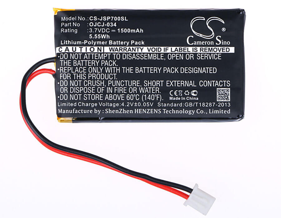 Battery For Jvc Sp-ad70, Jvc Sp-ad70-a, Jvc Sp-ad70-b 3.7v, 1500mah - 5.55wh Speaker Cameron Sino Technology Limited   