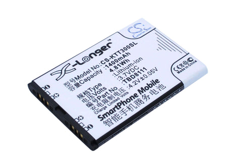 Battery For K-touch E339, E359, W366 3.7v, 1400mah - 5.18wh Mobile, SmartPhone Cameron Sino Technology Limited   