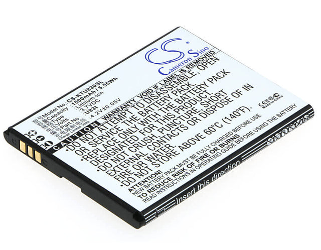 Battery For K-touch U83t 3.7v, 1500mah - 5.55wh Mobile, SmartPhone Cameron Sino Technology Limited   