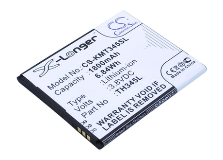 Battery For Kazam Thunder 345l 3.8v, 1800mah - 6.84wh Mobile, SmartPhone Cameron Sino Technology Limited   